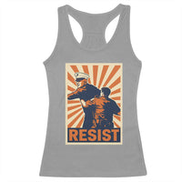 Resist Marine Veteran Political Protest Racerback Tank Top America First Anti War