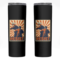 Resist Marine Veteran Political Protest Skinny Tumbler America First Anti War