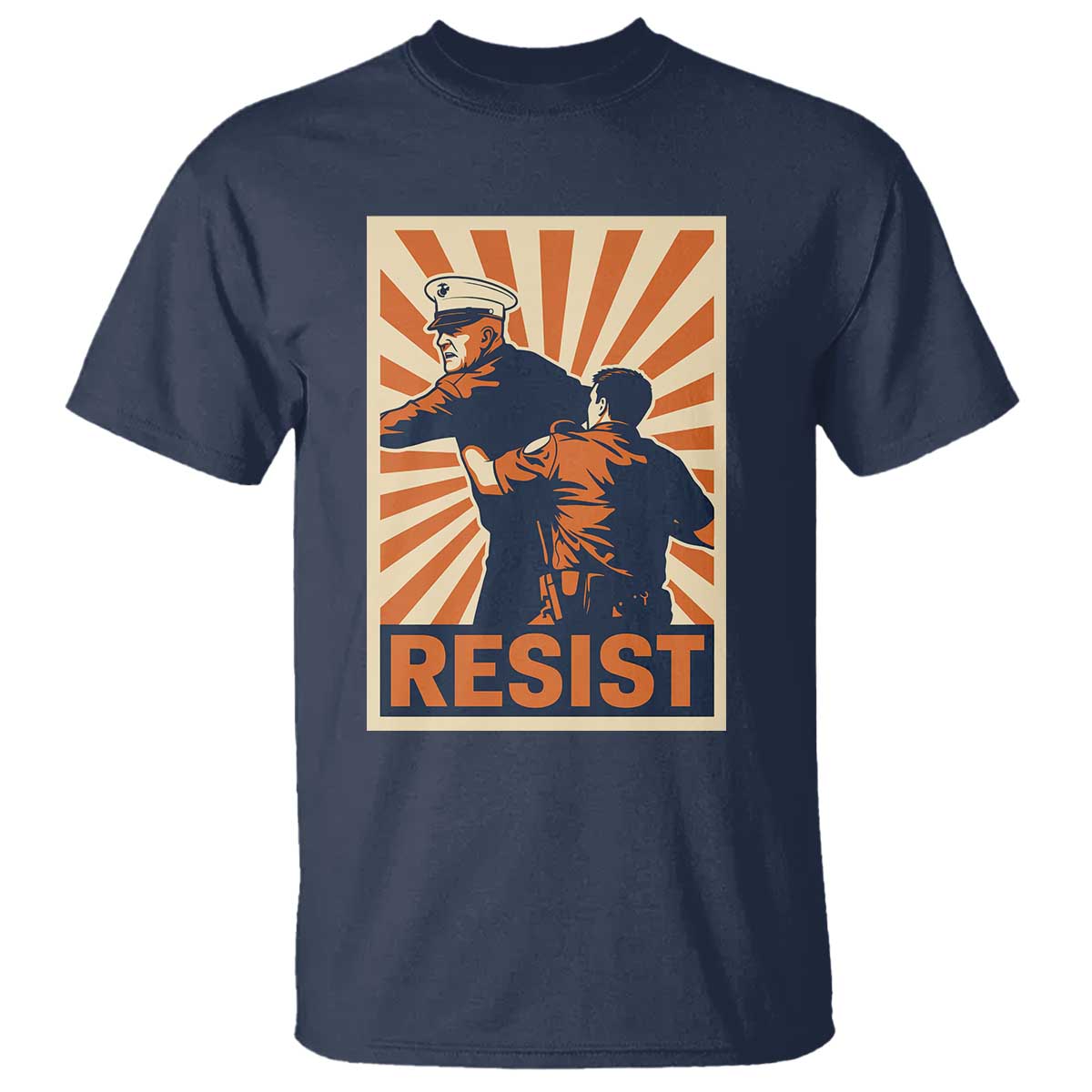 Resist Marine Veteran Political Protest T Shirt America First Anti War