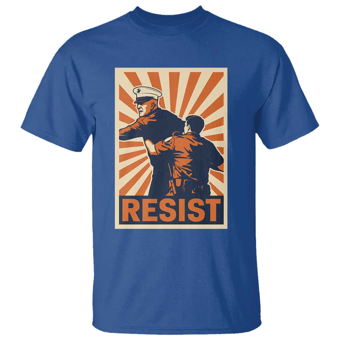 Resist Marine Veteran Political Protest T Shirt America First Anti War