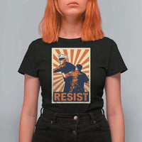 Resist Marine Veteran Political Protest T Shirt For Women America First Anti War