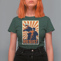 Resist Marine Veteran Political Protest T Shirt For Women America First Anti War