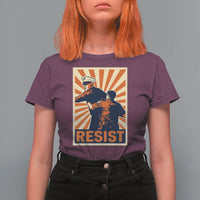 Resist Marine Veteran Political Protest T Shirt For Women America First Anti War