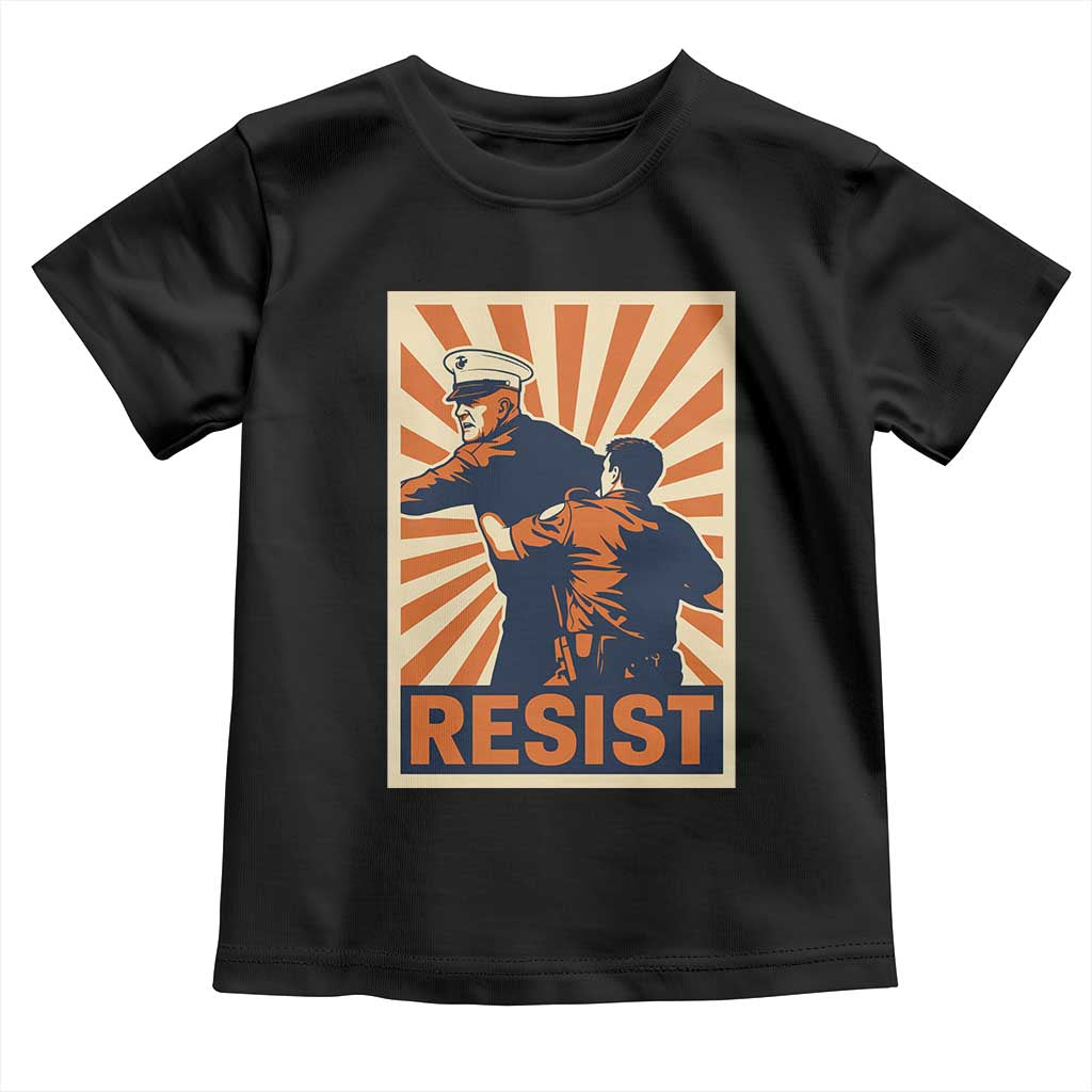 Resist Marine Veteran Political Protest Toddler T Shirt America First Anti War