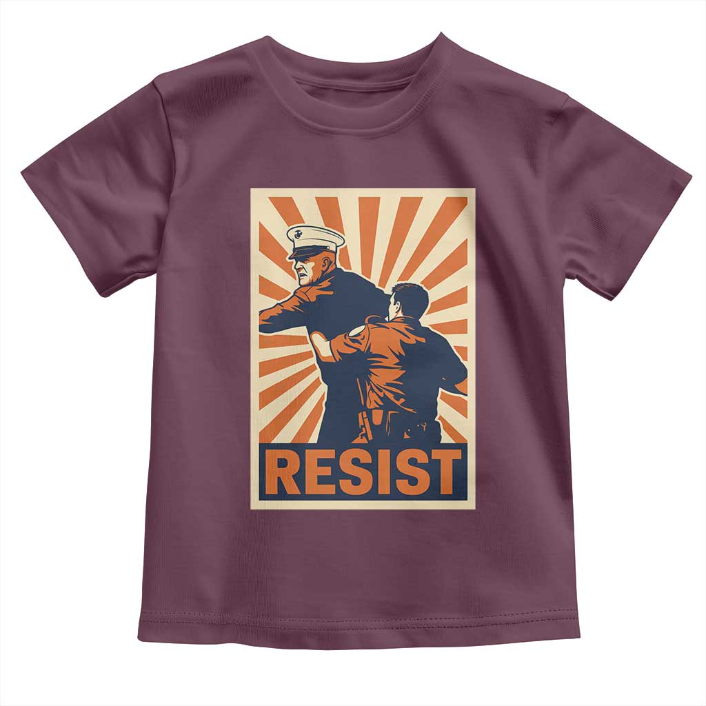 Resist Marine Veteran Political Protest Toddler T Shirt America First Anti War