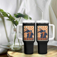 Resist Marine Veteran Political Protest Tumbler With Handle America First Anti War