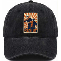 Resist Marine Veteran Political Protest Washed Cotton Baseball Cap America First Anti War