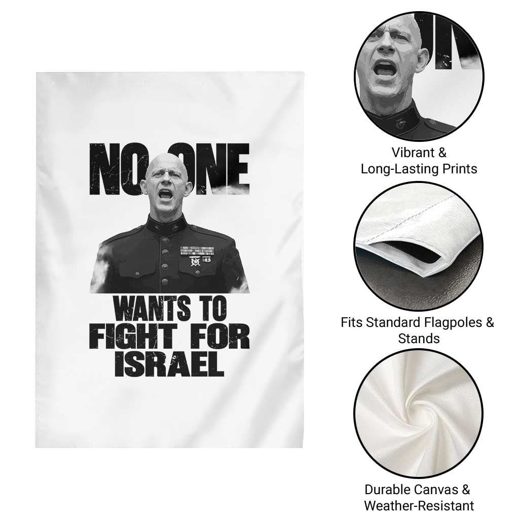 No One Wants To Fight For Israel Marine Veteran Statement Garden Flag America First Freedom Anti War