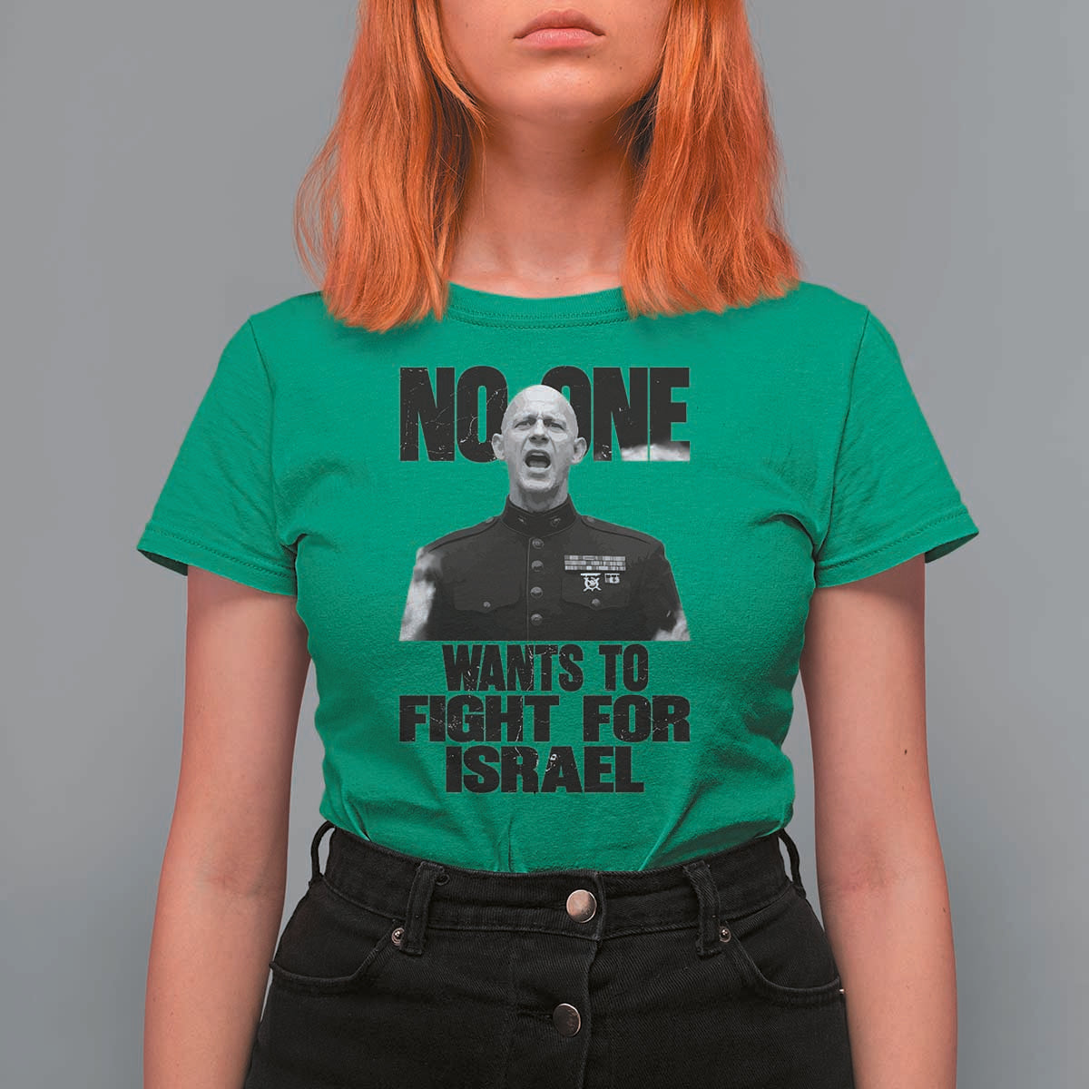 No One Wants To Fight For Israel Marine Veteran Statement T Shirt For Women America First Freedom Anti War