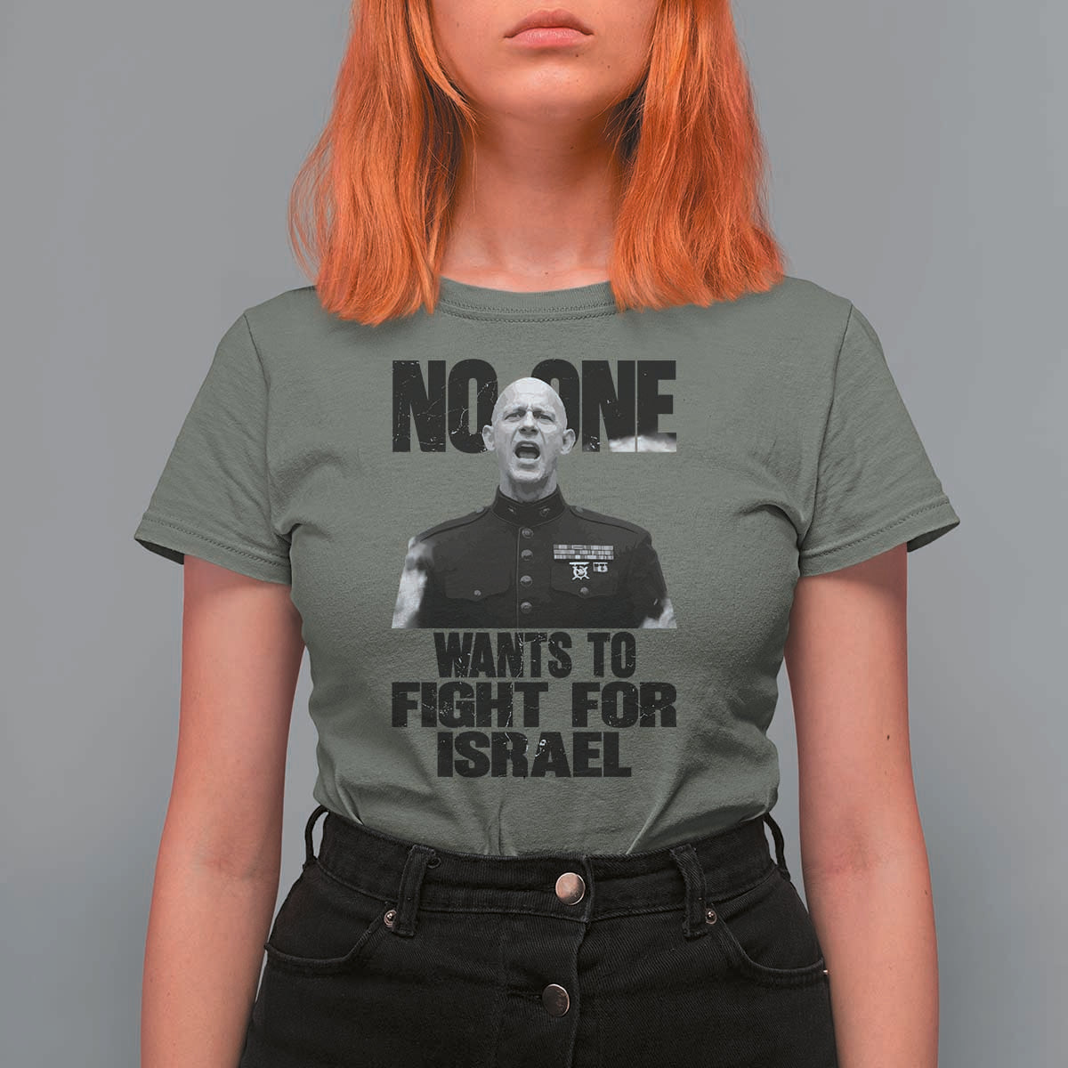 No One Wants To Fight For Israel Marine Veteran Statement T Shirt For Women America First Freedom Anti War