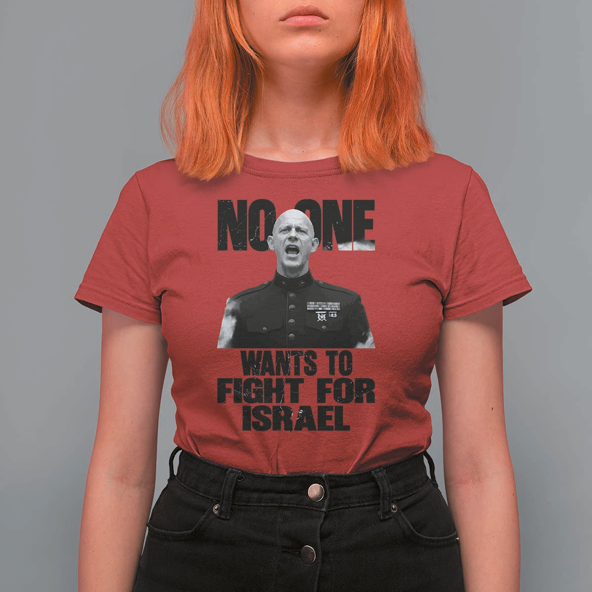 No One Wants To Fight For Israel Marine Veteran Statement T Shirt For Women America First Freedom Anti War