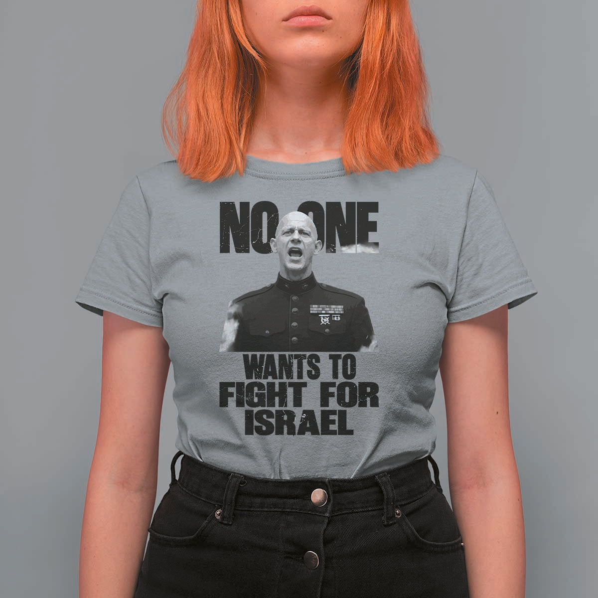 No One Wants To Fight For Israel Marine Veteran Statement T Shirt For Women America First Freedom Anti War