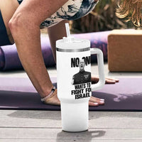 No One Wants To Fight For Israel Marine Veteran Statement Tumbler With Handle America First Freedom Anti War