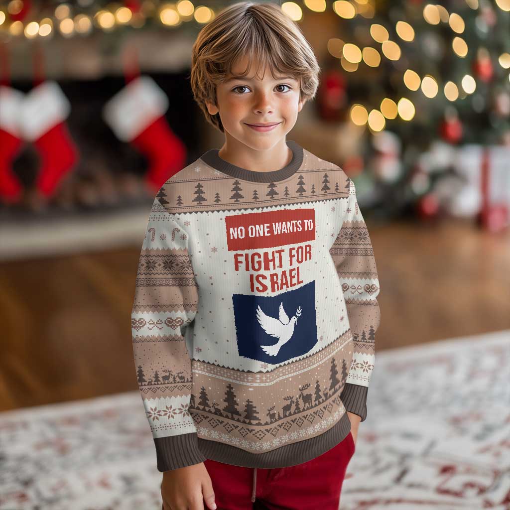 No One Wants To Fight For Israel Dove Ugly Christmas Sweater Peace Freedom Supporter Anti War