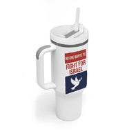 No One Wants To Fight For Israel Dove Tumbler With Handle Peace Freedom Supporter Anti War