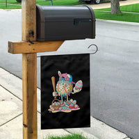 Funny Baseball Easter Bunny Graphic Garden Flag Colorful Drip Egg Hunt Sports Mashup