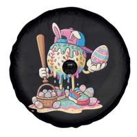 Funny Baseball Easter Bunny Graphic Spare Tire Cover Colorful Drip Egg Hunt Sports Mashup