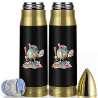 Funny Baseball Easter Bunny Graphic Bullet Tumbler Colorful Drip Egg Hunt Sports Mashup