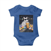 Cool Easter Bunny Drinking Iced Coffee Graphic Baby Onesie Funny Sunglasses Rabbit Spring Aesthetic