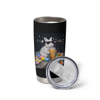 Cool Easter Bunny Drinking Iced Coffee Graphic Tumbler Cup Funny Sunglasses Rabbit Spring Aesthetic