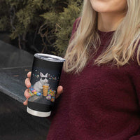 Cool Easter Bunny Drinking Iced Coffee Graphic Tumbler Cup Funny Sunglasses Rabbit Spring Aesthetic
