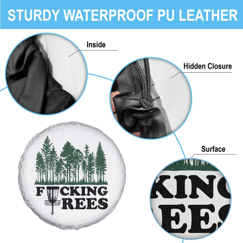 Funny Forest Disc Golf Humor Fcking Trees Spare Tire Cover