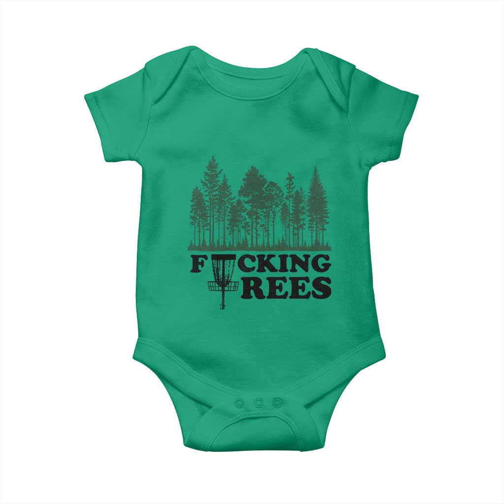 Funny Forest Disc Golf Humor Fcking Trees Baby Onesie