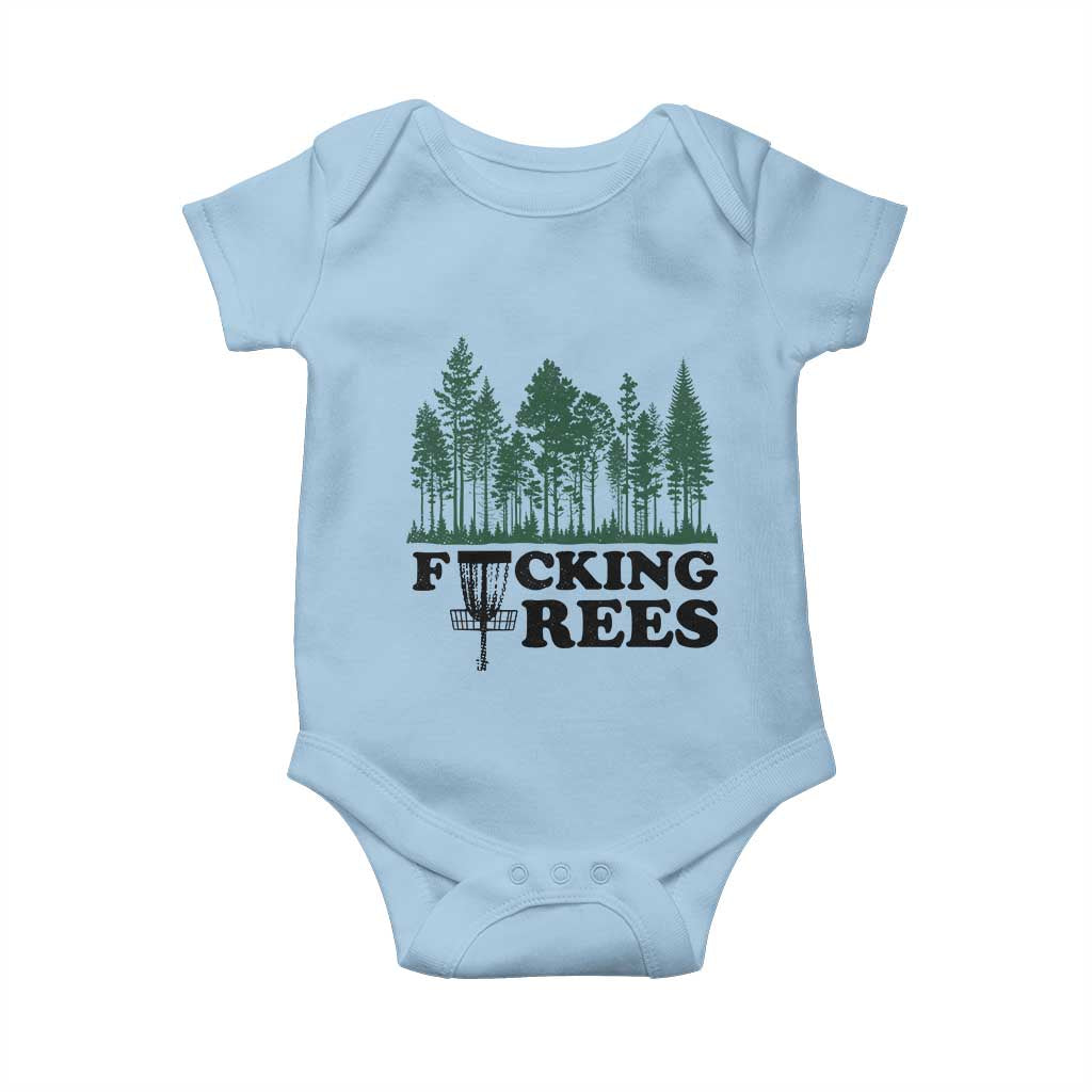 Funny Forest Disc Golf Humor Fcking Trees Baby Onesie