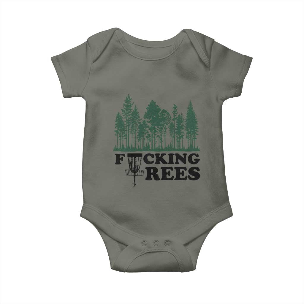 Funny Forest Disc Golf Humor Fcking Trees Baby Onesie