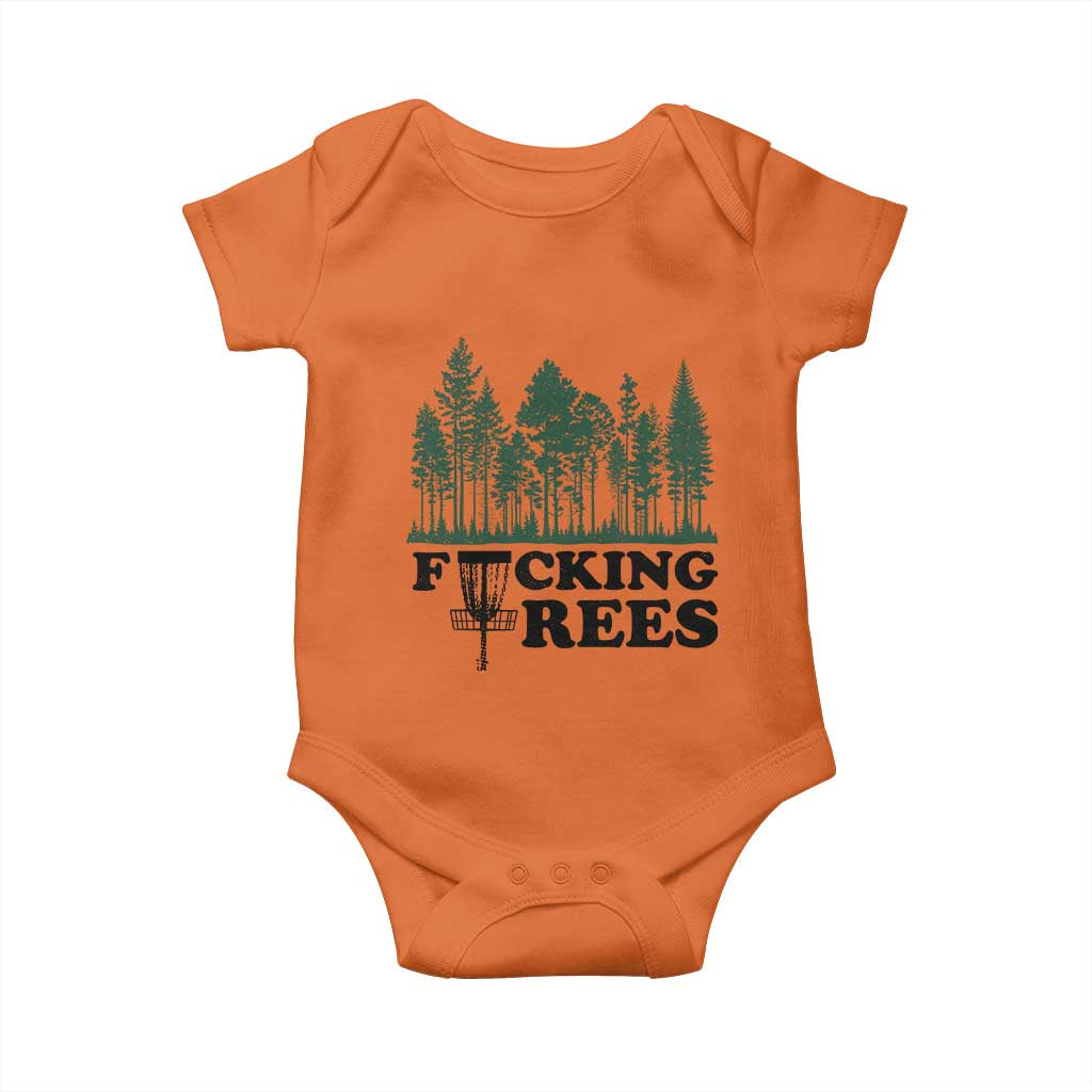 Funny Forest Disc Golf Humor Fcking Trees Baby Onesie