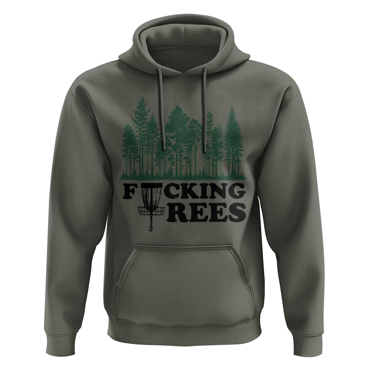 Funny Forest Disc Golf Humor Fcking Trees Hoodie