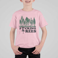 Funny Forest Disc Golf Humor Fcking Trees T Shirt For Kid