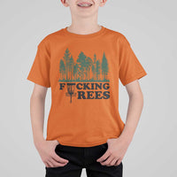 Funny Forest Disc Golf Humor Fcking Trees T Shirt For Kid
