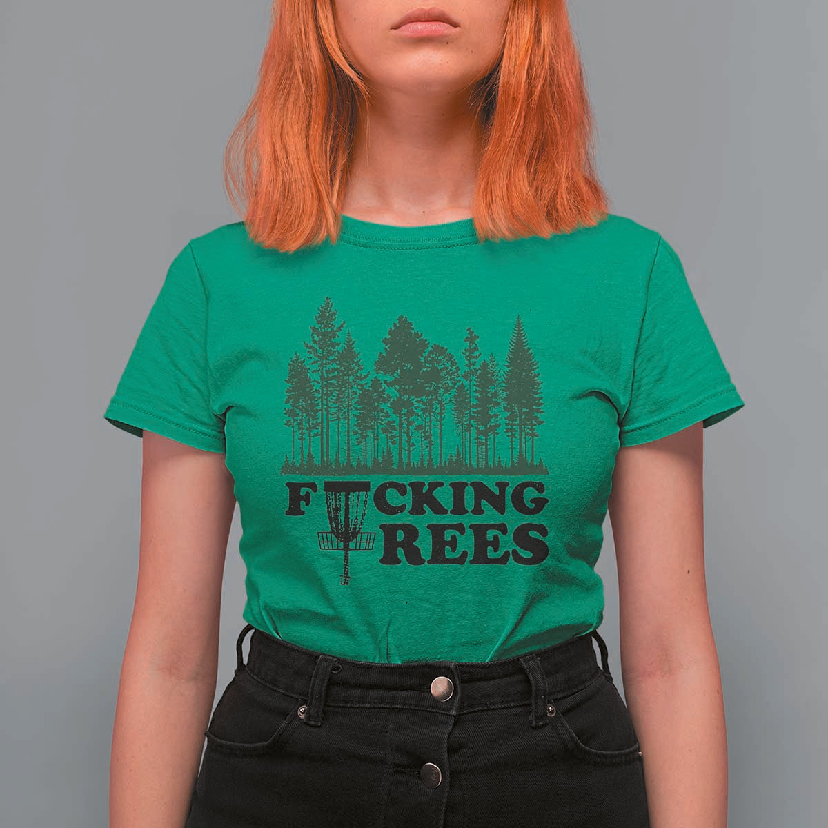 Funny Forest Disc Golf Humor Fcking Trees T Shirt For Women