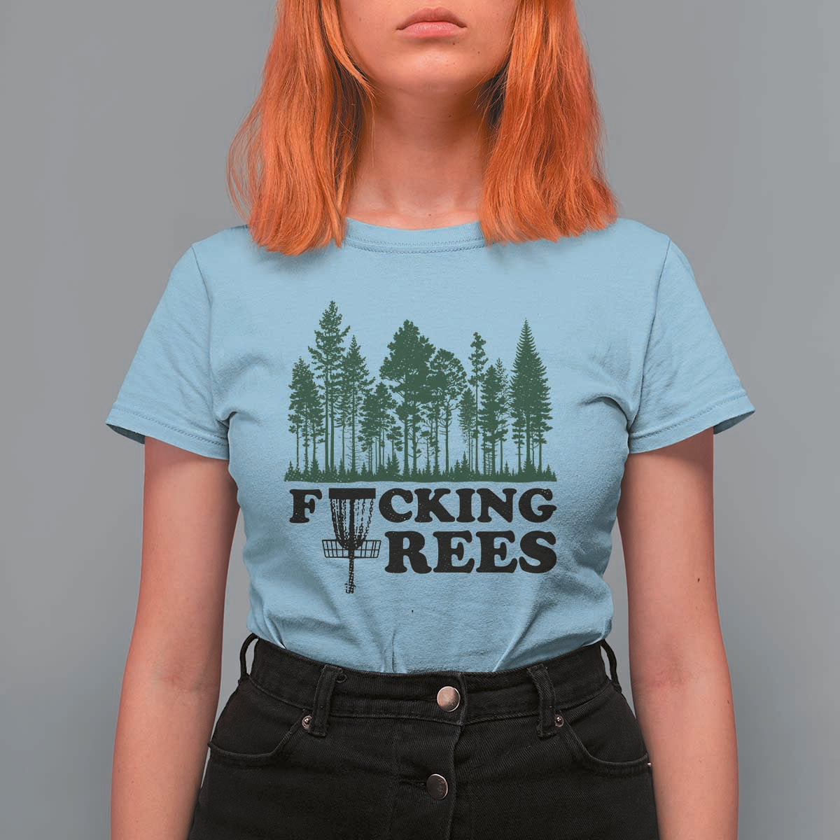 Funny Forest Disc Golf Humor Fcking Trees T Shirt For Women