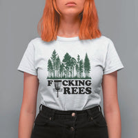 Funny Forest Disc Golf Humor Fcking Trees T Shirt For Women