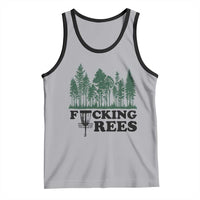 Funny Forest Disc Golf Humor Fcking Trees Tank Top