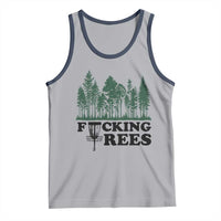 Funny Forest Disc Golf Humor Fcking Trees Tank Top