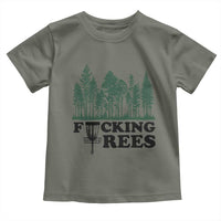 Funny Forest Disc Golf Humor Fcking Trees Toddler T Shirt