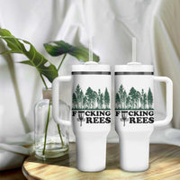 Funny Forest Disc Golf Humor Fcking Trees Tumbler With Handle
