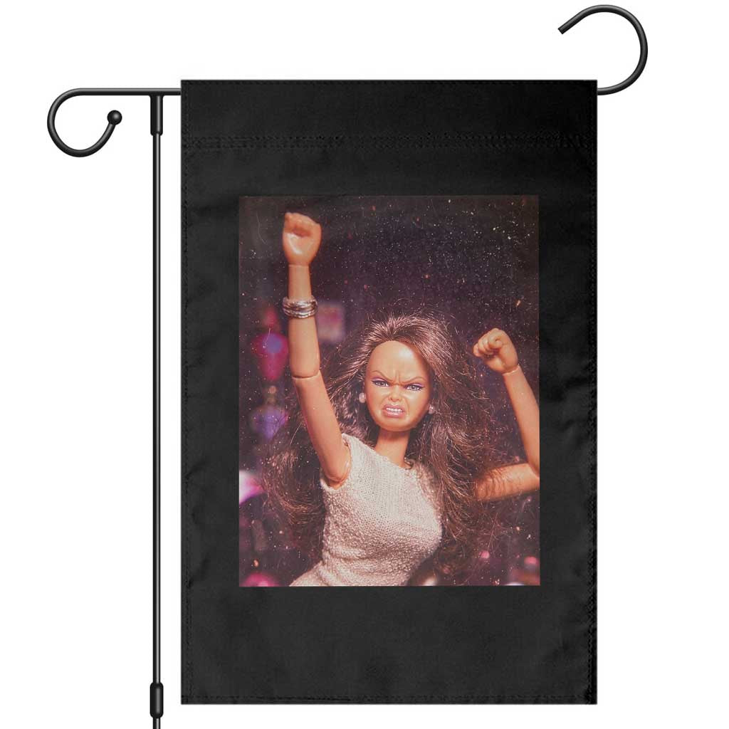 Funny Angry Doll Face Meme Graphic Garden Flag Unhinged Baby Stankface Reaction