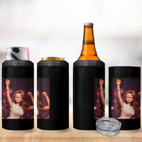 Funny Angry Doll Face Meme Graphic 4 in 1 Can Cooler Tumbler Unhinged Baby Stankface Reaction