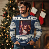 Funny Angry Doll Face Meme Graphic Ugly Christmas Sweater Unhinged Baby Stankface Reaction