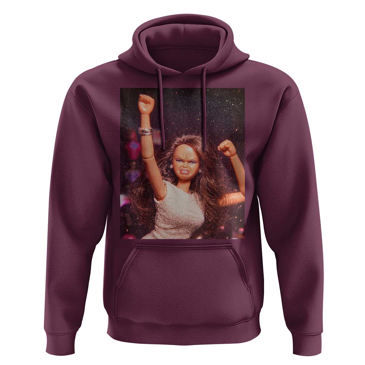 Funny Angry Doll Face Meme Graphic Hoodie Unhinged Baby Stankface Reaction
