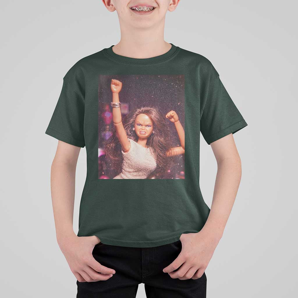 Funny Angry Doll Face Meme Graphic T Shirt For Kid Unhinged Baby Stankface Reaction