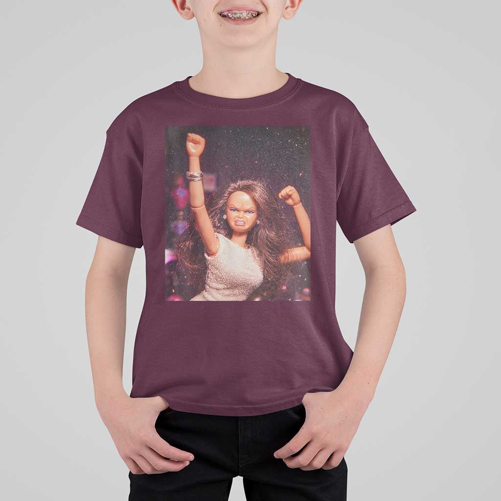 Funny Angry Doll Face Meme Graphic T Shirt For Kid Unhinged Baby Stankface Reaction