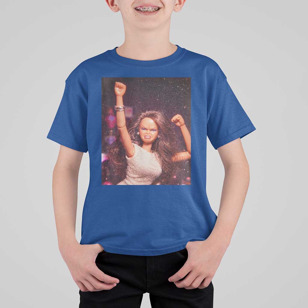 Funny Angry Doll Face Meme Graphic T Shirt For Kid Unhinged Baby Stankface Reaction