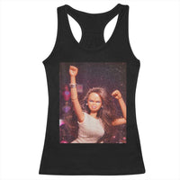 Funny Angry Doll Face Meme Graphic Racerback Tank Top Unhinged Baby Stankface Reaction