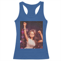 Funny Angry Doll Face Meme Graphic Racerback Tank Top Unhinged Baby Stankface Reaction