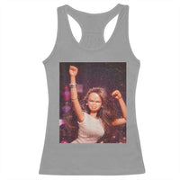 Funny Angry Doll Face Meme Graphic Racerback Tank Top Unhinged Baby Stankface Reaction